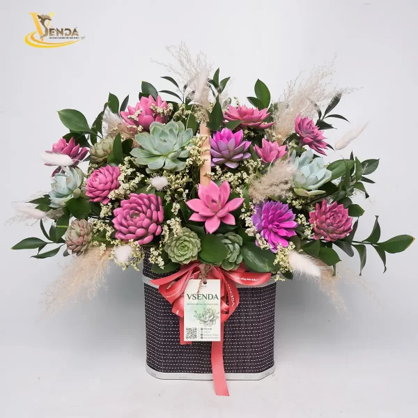 Giỏ Hoa Chúc Mừng