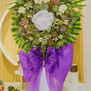 Vòng Hoa Sen Đá Chia Buồn Thành Kính