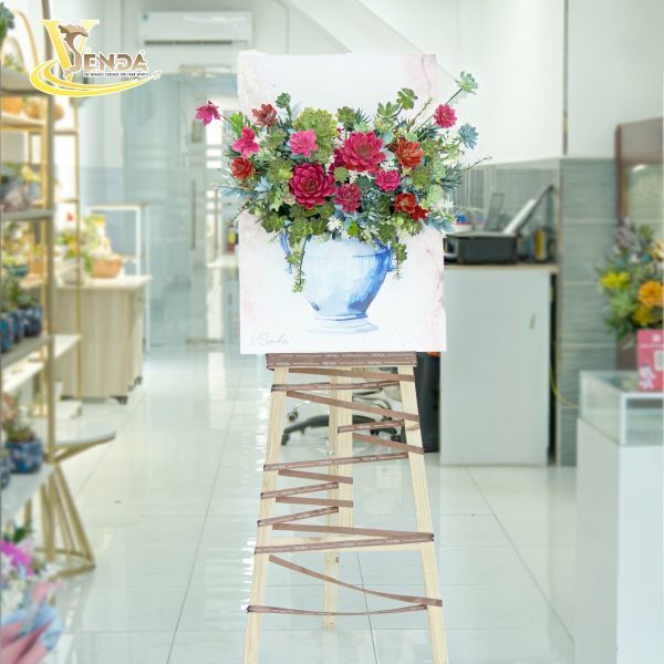 Kệ Bức tranh bình hoa sen đá - Hình ảnh 2