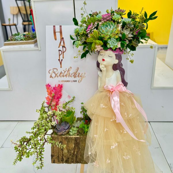 Kệ Hoa Sen Đá Chúc Mừng Để Bàn 3